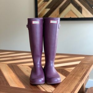 Hunter rain boots- purple